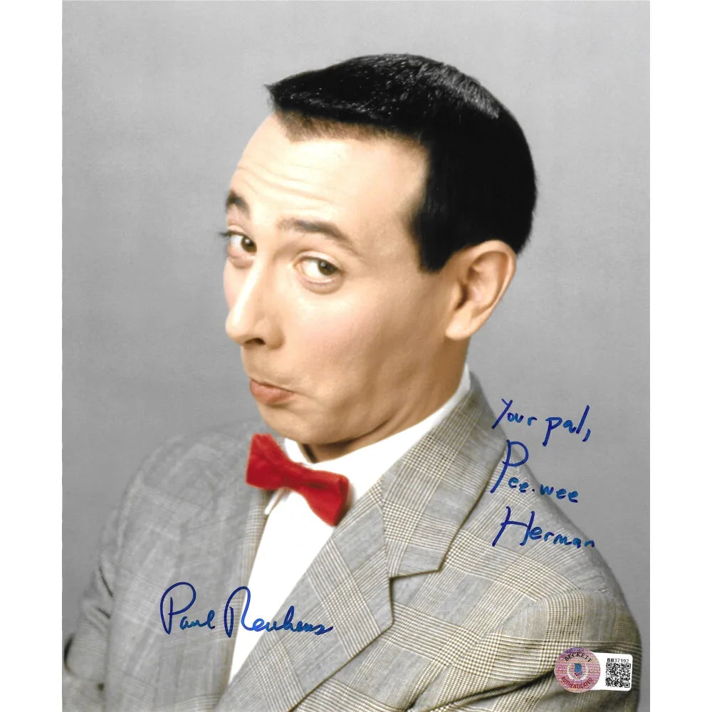 Paul Reubens Autographed Pee Wee Herman 8x10 Photo Inscribed Signed BAS COA