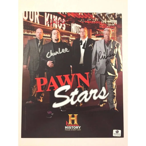 Pawn Stars Signed 8X10 Chum Lee Corey Harrison Old Man COA Ga Autograph Cast