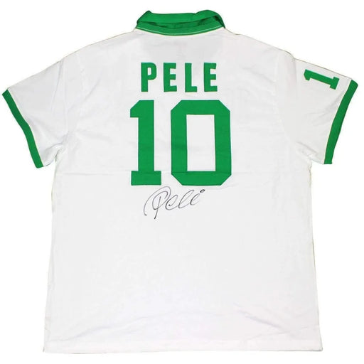 Pele Signed New York Cosmos Throwback White Jersey Autograph Steiner COA Soccer