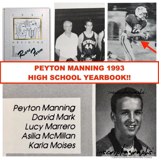 Peyton Manning Rare 11th Grade 1993 High School Yearbook Broncos Colts Louisiana
