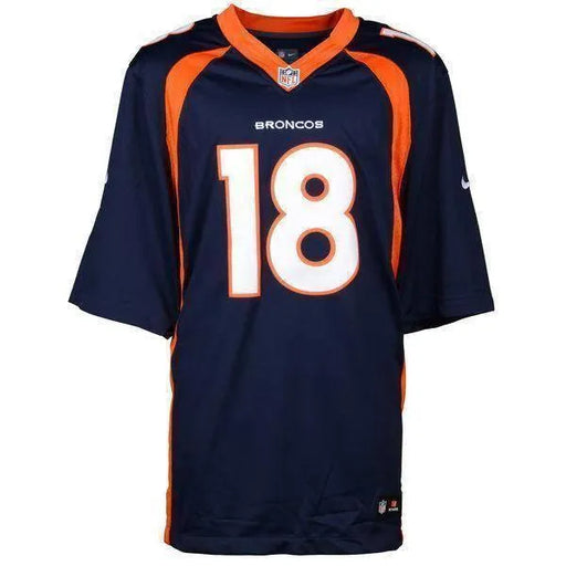 Peyton Manning Signed Navy Broncos Nike Jersey COA Fanatics Denver Autograph