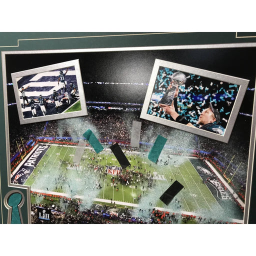 Philadelphia Eagles Super Bowl Champions Authentic Confetti Framed 16X20 Collage