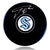 Philipp Grubauer Autographed Seattle Kraken Logo Hockey Puck COA Signed