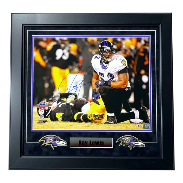 Ray Lewis Baltimore Ravens Custom Display Case Frame For Your Autographed  Jersey