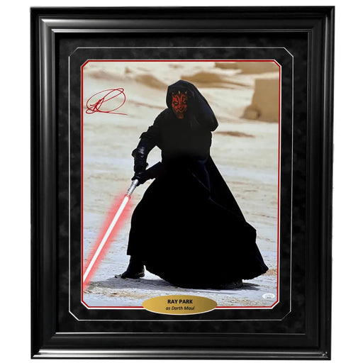Ray Park Autographed Star Wars Darth Maul 16x20 Photo Framed JSA Signed Sith