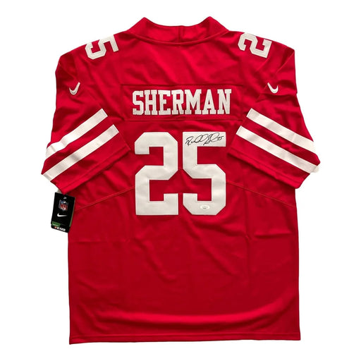 Richard Sherman Signed Red San Francisco 49ers Jersey JSA COA Autograph