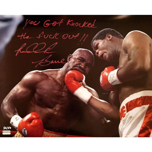 Riddick Bowe Signed 16X20 Inscribed Knocked Out Autograph #D/50 COA Holyfield