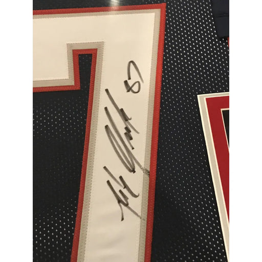Rob Gronkowski Signed Patriots Framed Jersey COA FOD Autographed Tom Brady Gronk