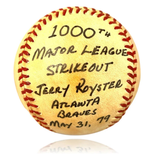 Rollie Fingers Owned 1000th MLB Career Strikeout Used Baseball - Personal COA