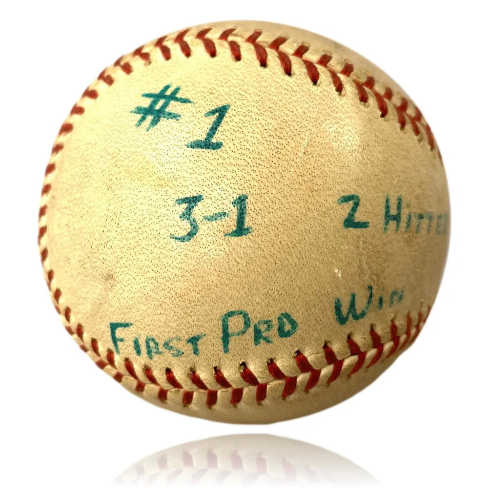 Rollie Fingers Owned Very 1st Pro Career Win Game Used Baseball - Personal  COA - - Inscriptagraphs Memorabilia