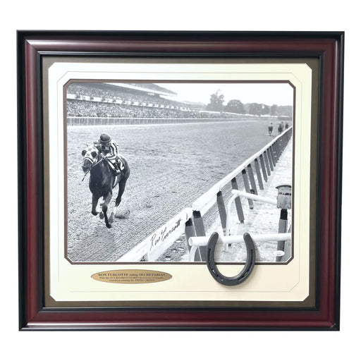 Ron Turcotte Signed Secretariat Horse Racing 16x20 Photo Framed JSA - 31 Lengths