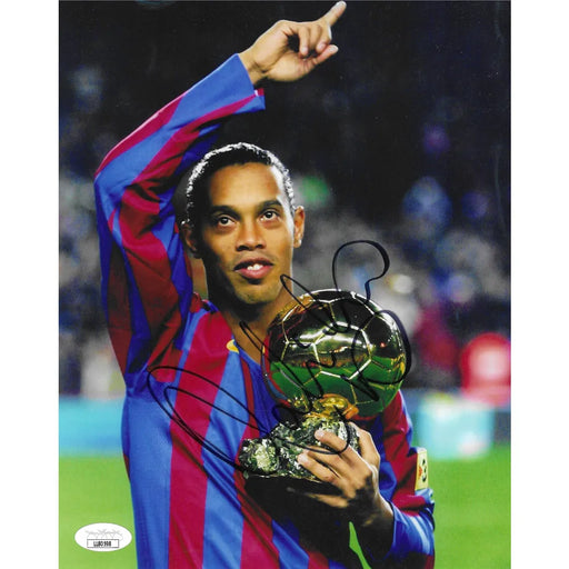 Ronaldinho Autographed 8x10 Photo JSA COA UEFA Brazil Soccer Signed Champion