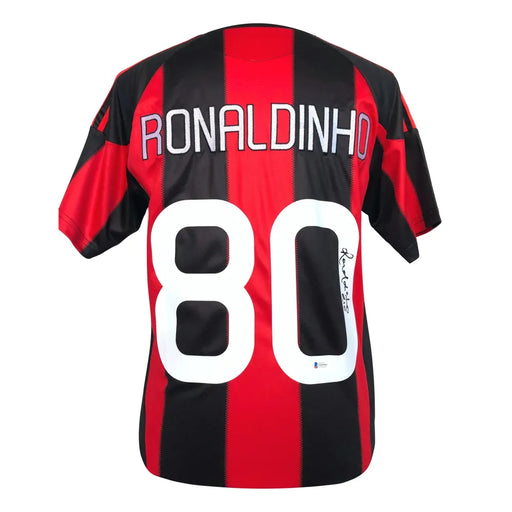 Ronaldinho Autographed AC Milan Jersey BAS COA Signed Brazil Futbol Memorabilia