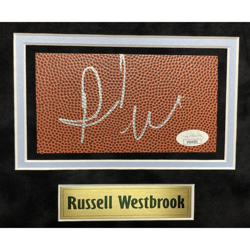 Russell Westbrook Autographed Oklahoma City Thunder Framed Cut Photo JSA COA OKC