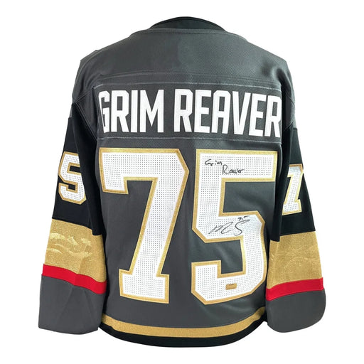 Ryan Reaves Autographed Grim Reaver Inscribed Vegas Golden Knights Jersey COA