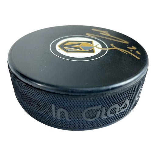 Ryan Reaves Autographed Vegas Golden Knights Logo Puck COA Signed