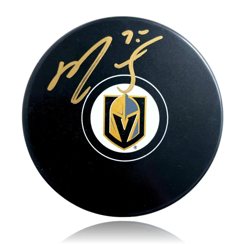 Ryan Reaves Autographed Vegas Golden Knights Logo Puck COA Signed Inscriptagraphs VGK