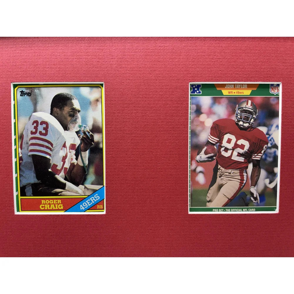 San Francisco 49ers Framed 10 Football Card Collage Lot Montana Rice Young  Craig - Inscriptagraphs Memorabilia