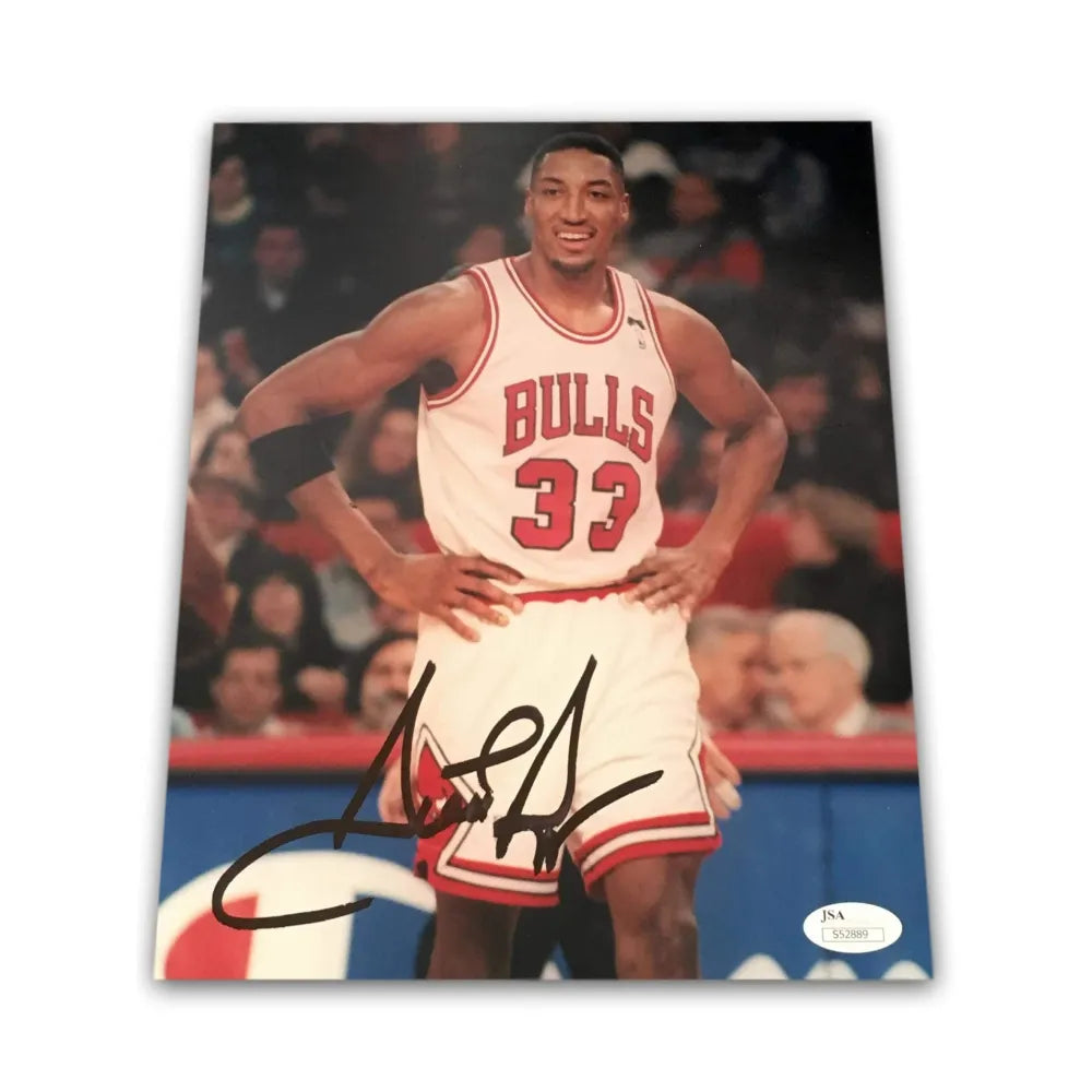 Scottie Pippen Signed 8X10 Photo JSA COA Autograph Chicago Bulls Basketball