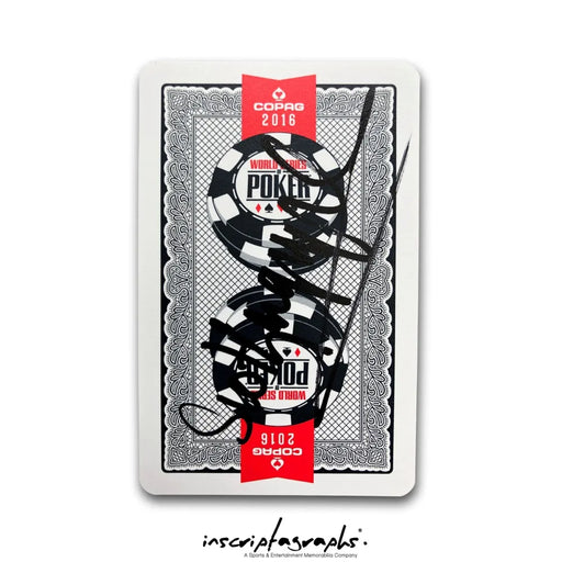 Scotty Nguyen Signed WSOP Used Single Poker Playing Card COA Autograph Black