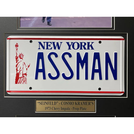 Seinfeld Kramer’s Chevy Impala TV Show Car License Plate Framed Memorabilia