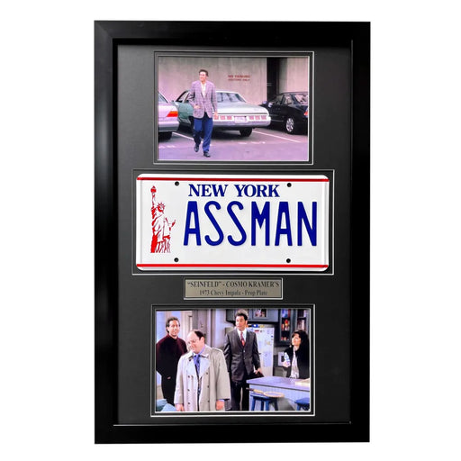 Seinfeld Kramer’s Chevy Impala TV Show Car License Plate Framed Memorabilia