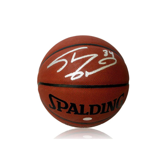 Shaquille O’Neal Signed Basketball COA Mounted Lakers Heat Magic Autograph Shaq