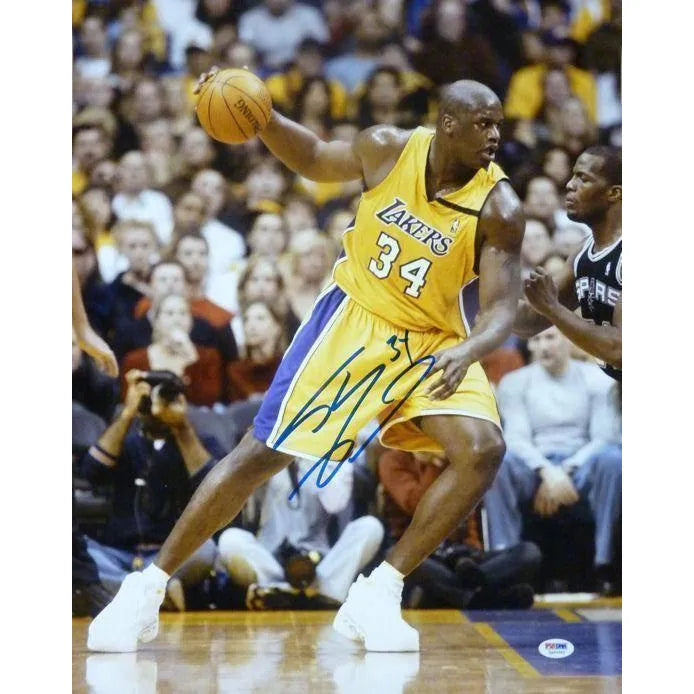 SHAQUILLE O'NEAL Signed 18x24 Canvas Photo LAKERS HOF Shaq Auto