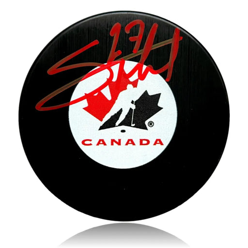 Shea Theodore Autographed Team Canada Hockey Puck COA Inscriptagraphs Signed