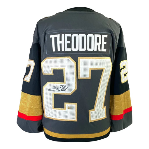 Shea Theodore Autographed Vegas Golden Knights Jersey COA Inscriptagraphs Signed