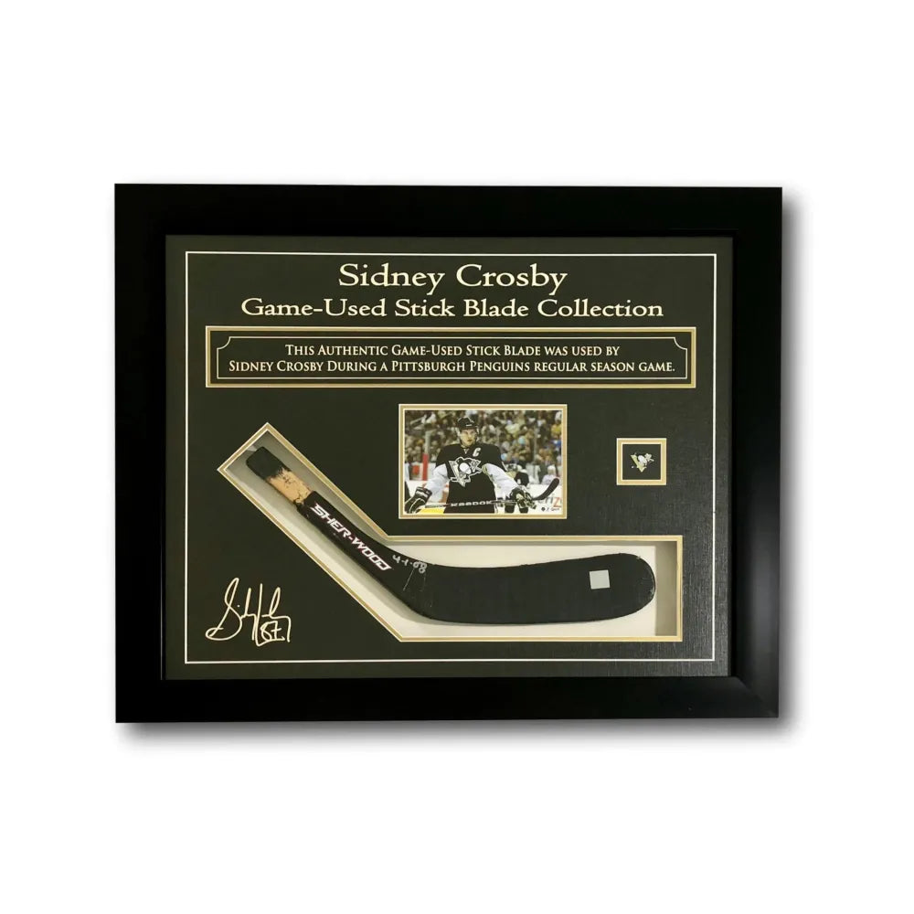 Sidney Crosby Autographed Jersey In Custom Frame With Frameworth