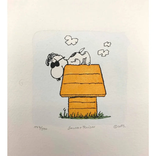 Snoopy Artwork Sowa & Reiser #D/500 Hand Painted Schulz Peanuts On Dog House