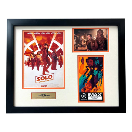 Solo: A Star Wars Story Framed IMAX Movie Premiere Ticket #D/1000 Collage
