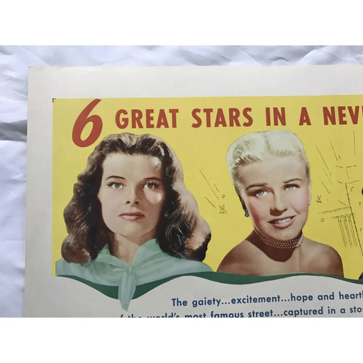 Stage Door 1953 Original Movie Poster First Issue 22X28 Lucy Ball Hepburn