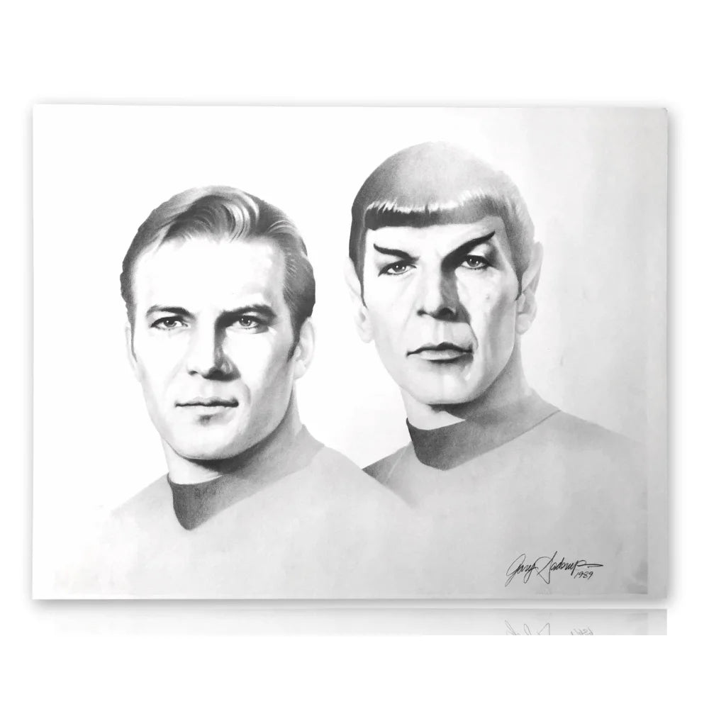 Star Trek 20X24 Lithograph By Artist Gary Saderup Signed Poster Photo Kirk Spock