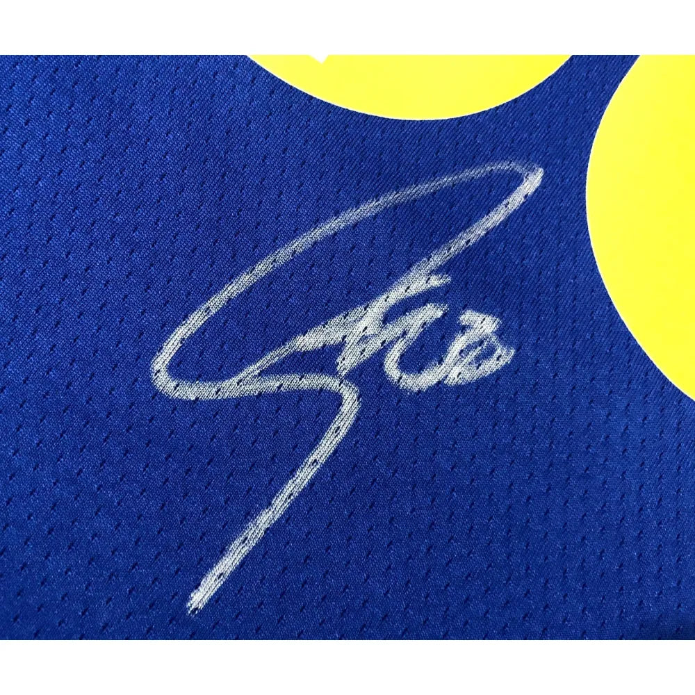 Golden State Warriors Stephen Curry Autographed Blue Fanatics