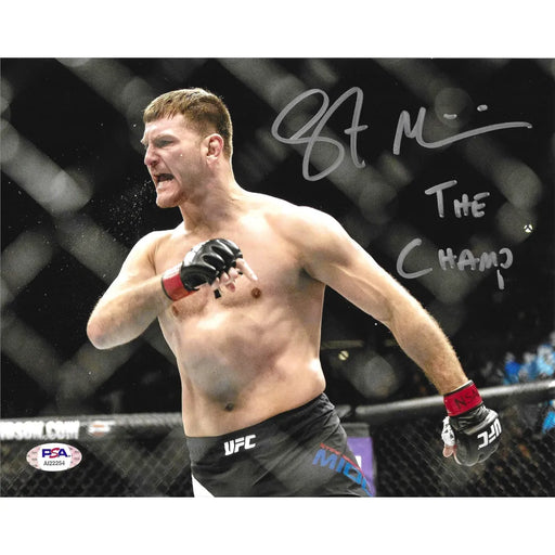 Stipe Miocic Autographed 8x10 Photo UFC Inscribed The Champ Signed PSA/DNA COA