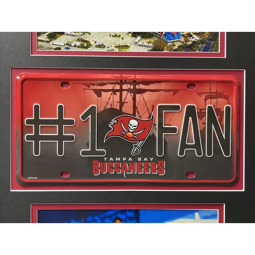 Tampa Bay Buccaneers Fan License Plate Framed Collage Memorabilia - Tom Brady