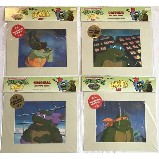 Teenage Mutant Ninja Turtles Hand Painted Animation Cel 4 Ct Lot Cell Tmnt #10