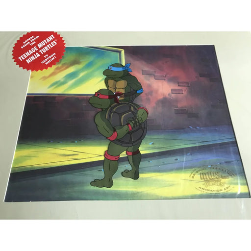 Teenage Mutant Ninja Turtles Hand Painted Animation Cel Leonardo Raphael #8