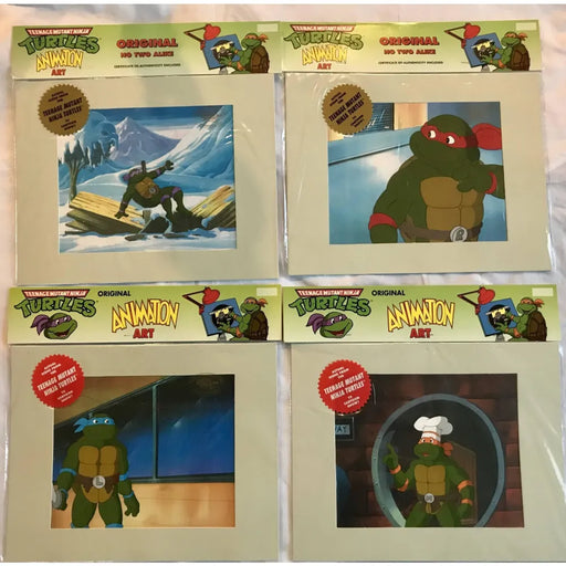 Teenage Mutant Ninja Turtles Hand Painted Animation Cel Lot Donatello +3 Tmnt