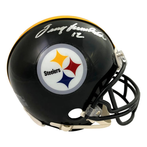 Terry Bradshaw Signed Pittsburgh Steelers Mini Helmet COA Player Holo Autograph