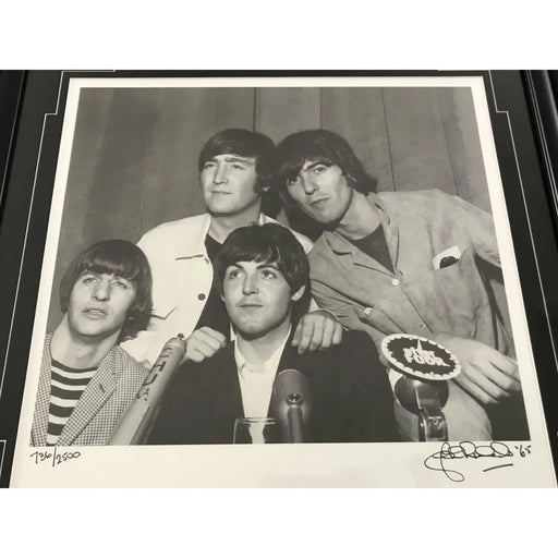 The Beatles 1965 Original Press Photo #D/2500 Hand Signed John Rowlands Framed