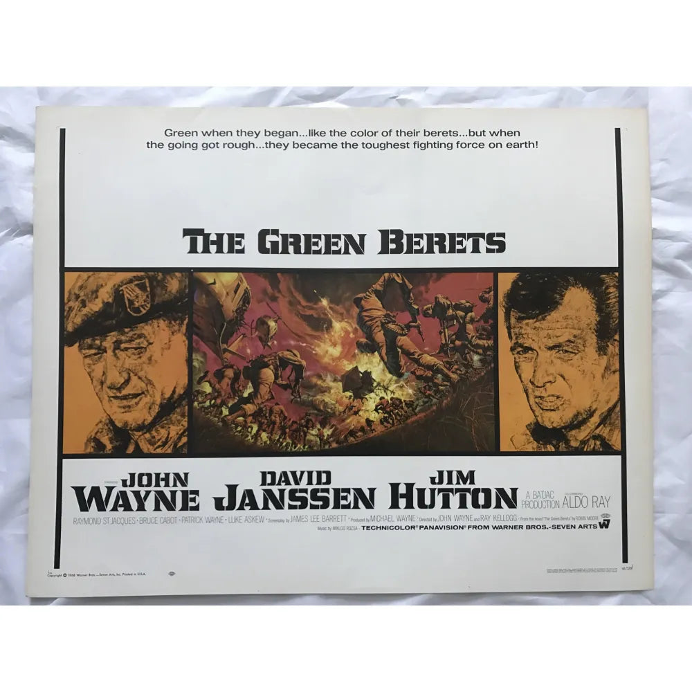 The Green Berets 1968 Original Movie Poster First Issue 22X28 John Wayne