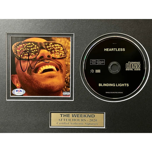 The Weeknd Signed Blinding Lights CD Album Framed Collage PSA/DNA COA Autograph