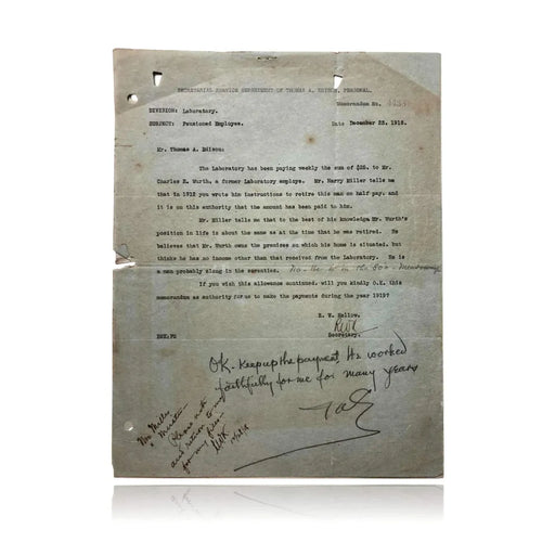 Thomas Edison Hand Signed Personal Ge Letters X3 JSA COA Autograph Cut Check