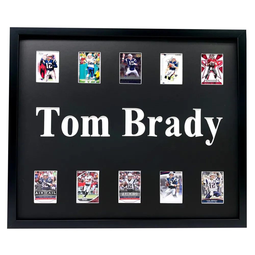 Tom Brady Framed 10 Football Card Collage Tampa Buccaneers New England Patriots