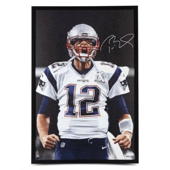 Tom Brady Signed Oversize Autograph Canvas Framed Photo