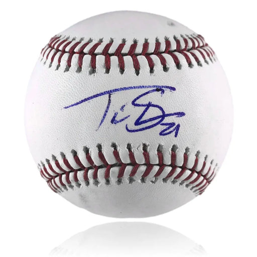 Travis Shaw Autographed OMLB Baseball Red Sox Blue Jays JSA COA Signed