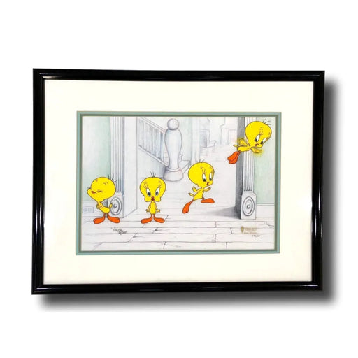 Tweety’s Great Escape Hand Painted Signed Animation Cel Framed #/500 Virgil Ross